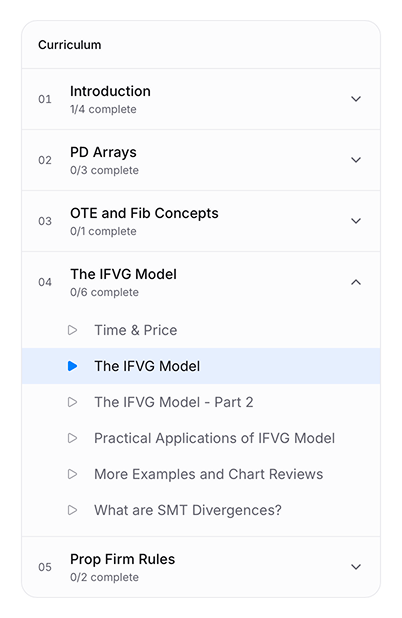 Blueprint course curriculum with modules and lessons